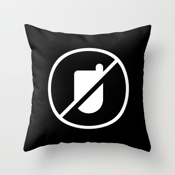 No Dumbphones Allowed! Throw Pillow