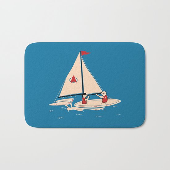 Sailing Towards Future Unknowns Bath Mat