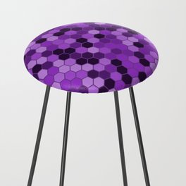 Violet Color Hexagon Honeycomb Design Counter Stool