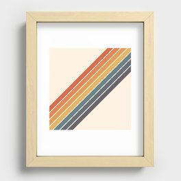 Arida -  70s Summer Style Retro Stripes Recessed Framed Print