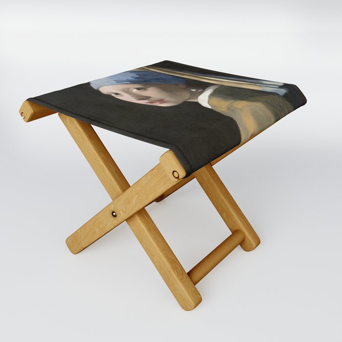 art of johannes vermeer Folding Stool