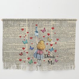Drink Me - Vintage Dictionary Page - Alice In Wonderland Wall Hanging