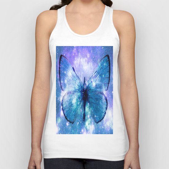 Celestial Butterfly Violet Teal Unisex Tank Top