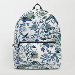 Blue vintage chinoiserie flora Backpack