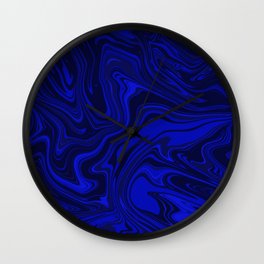 Aquamarine blue liquid art Wall Clock