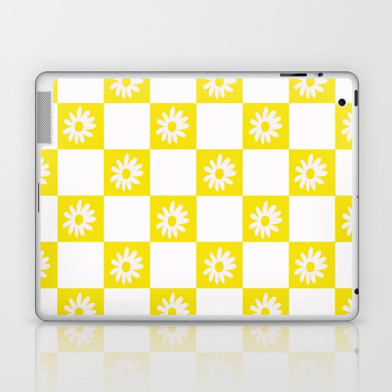 Daisy Checkered Pattern  Laptop & iPad Skin