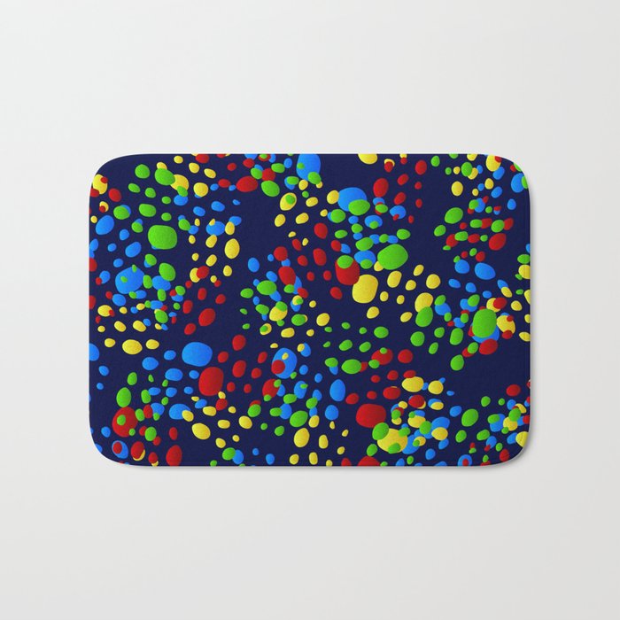 Colorful Paint Drops Design  Bath Mat