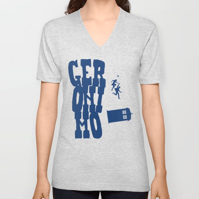 Geronimo Doctor Who V Neck T Shirt