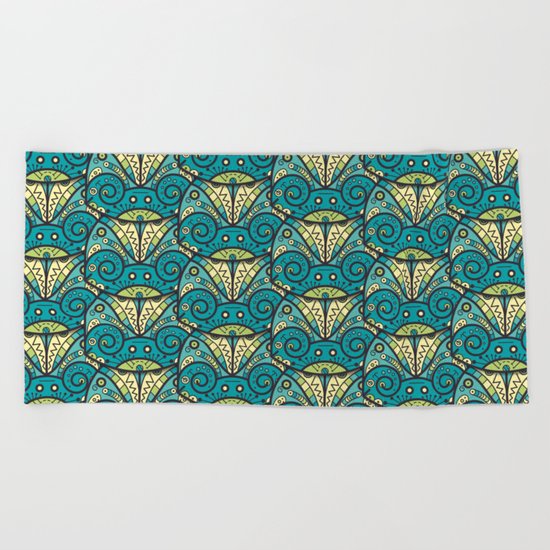 Green Beach Towel