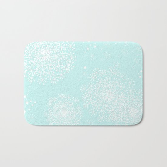 DANDY SNOWFLAKE AQUA Bath Mat