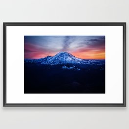 Mountains and Sunsets Framed Art Print