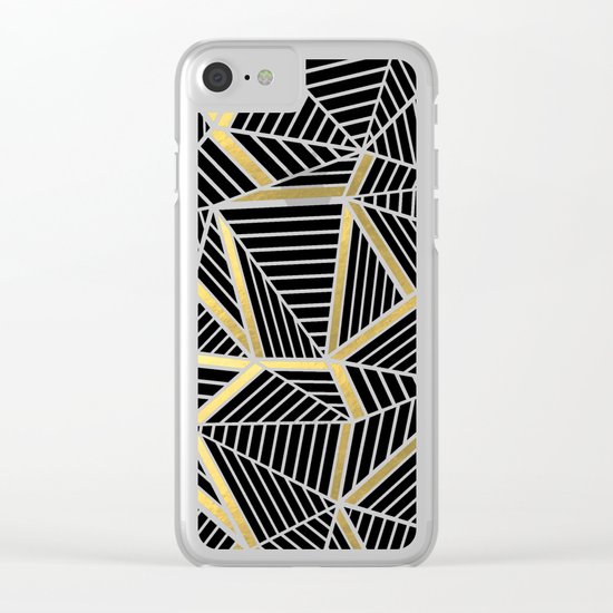 Ab Lines 2 Gold Clear iPhone Case