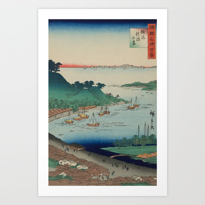 View of Niigata in Echigo Province by Hiroshige, 1859 Art Print
