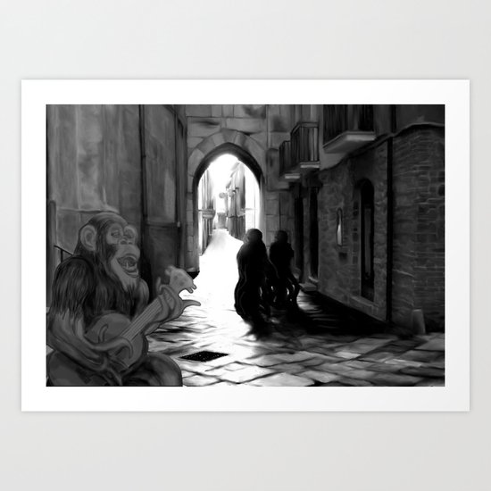 The Octochimp Minstrel Art Print
