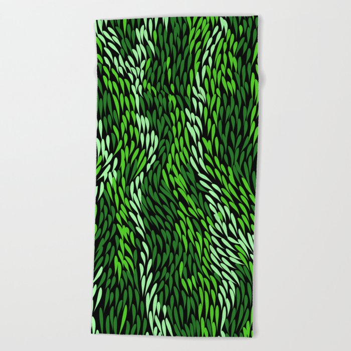 Authentic Aboriginal Art - Grass Beach Towel