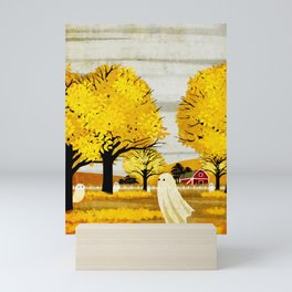 Golden Leaves Mini Art Print