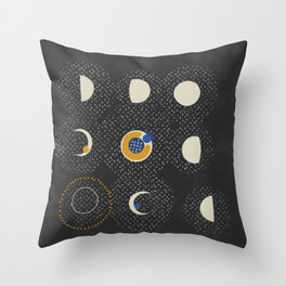abstract illustration of the planets of the solar system Throw Pillow