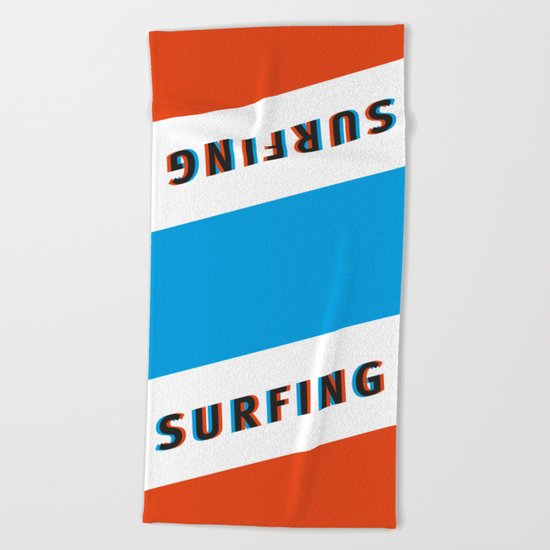 SURFING 3D - Square Beach Towel
