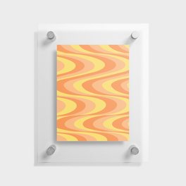 orange wavey Floating Acrylic Print