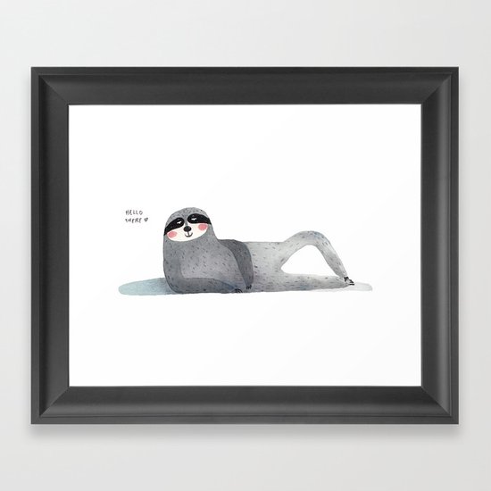 hello there :) Framed Art Print