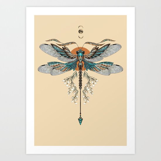 Dragonfly Tattoo Art Print