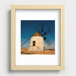 Spain Photography - Molino De Tefía Under The Blue Sky Recessed Framed Print