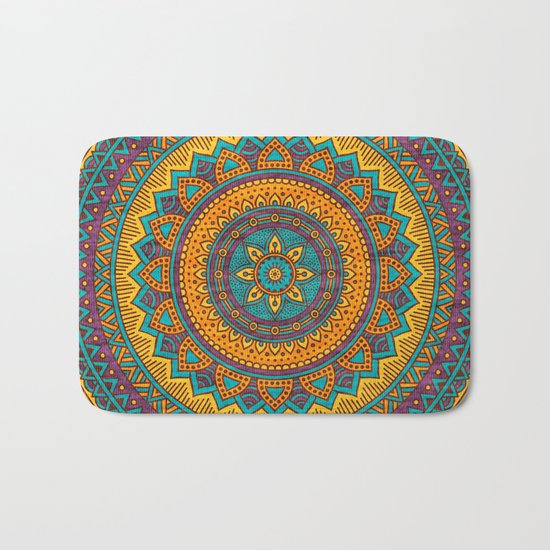 Hippie mandala 76 Bath Mat