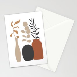 Three Floral Vases Stationery Card