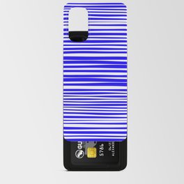 Natural Stripes Modern Minimalist Pattern in Electric Blue Android Card Case