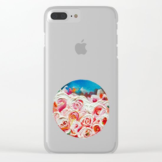 Roses on Fire Clear iPhone Case