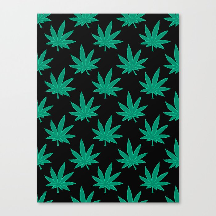 Weed Pattern 420 Canvas Print