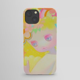 'Yellow Star', Cute warm yellow art print iPhone Case