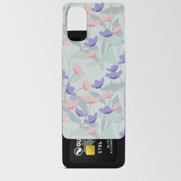 Minimalist Wildflowers-- Seaglass Green Background Android Card Case
