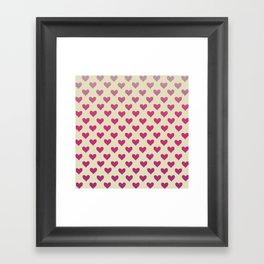 Retro Minimal Heart | Valentine’s Day Framed Art Print
