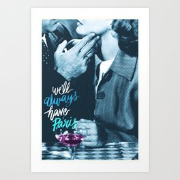 Casablanca | PRINT | We'll always have Paris | Quote | Vintage Style Art Print