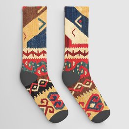 Kurdish Azerbaijan Northwest Persian Niche Kilim Print Socks