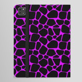 Neon Safari Purple & Black iPad Folio Case