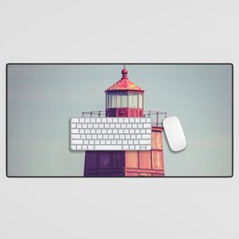 Racine Wisconsin Breakwater Lighthouse Lake Michigan Light Station Desk Mat