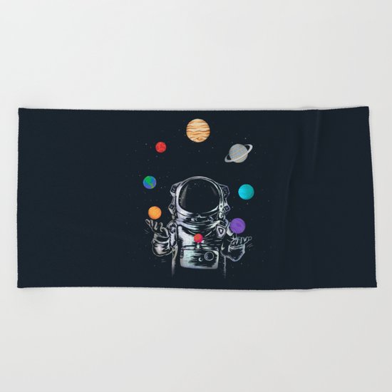 Space Circus Beach Towel