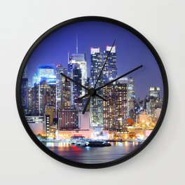 New York City Wall Clock | Downtowndistrict, Graphicdesign, Clearsky, Citylife, Facade, Buildingexterior 