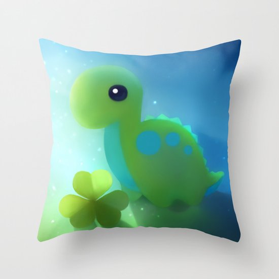 bronto dino Throw Pillow