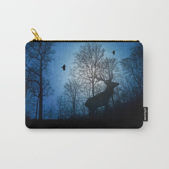 Deer in the snow Carry-All Pouch