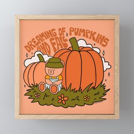 Dreaming of Pumpkins Framed Mini Art Print