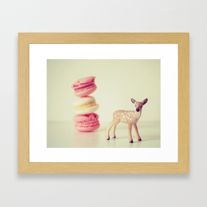 Macaron Deer ♥ Framed Art Print