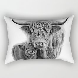 Highland Cow and The Baby Rectangular Pillow