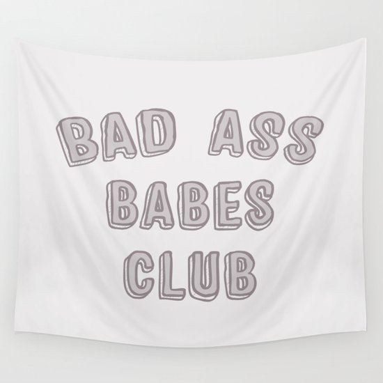 Bad Ass Babes Club purple Wall Tapestry