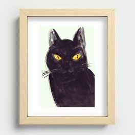 Yellow Eyed Cat Recessed Framed Print