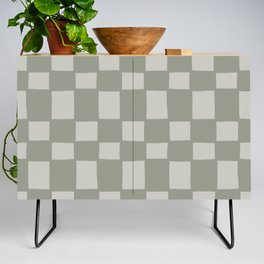 Tipsy checker in forest green Credenza
