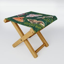 Moths and dragonfly Folding Stool