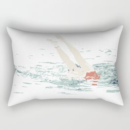 Handstand in the Ocean Rectangular Pillow